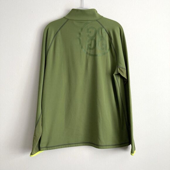 G/Fore Pullover Mens Medium Green 1/4 Zip Golf Jacket Logo Performance Preppy - Picture 7 of 11